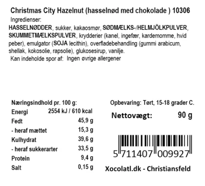 Chokoladenødder / Christmas City Hazelnut / Xocolat
