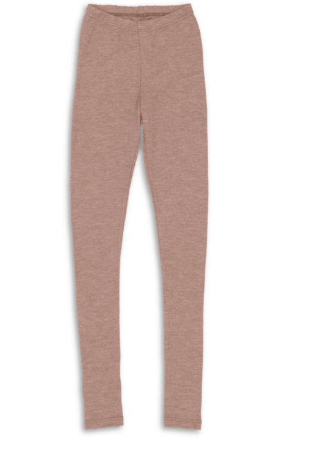 Dame leggings uld/silke, Engel Natur / Dusty Rose