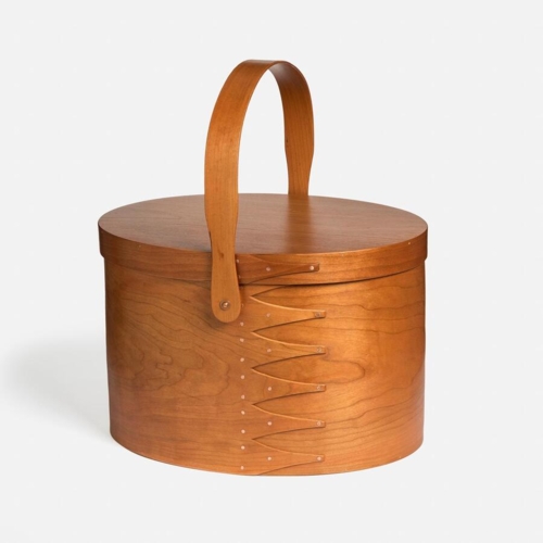 Shaker strikkeæske 32 cm i kirsebærtræ