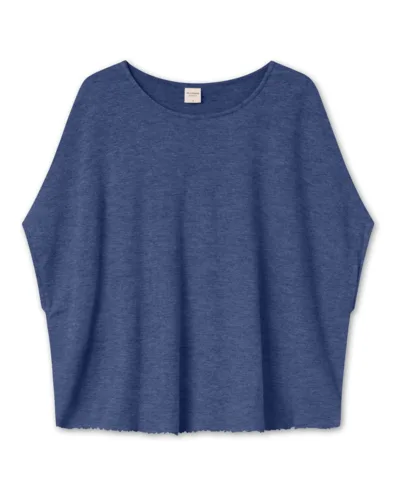 Top med extra vidde Indigo Melange – By Basics
