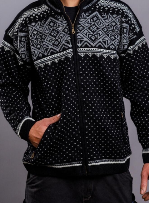 Windstopper jakke / Norsk strik i topklasse / Sort