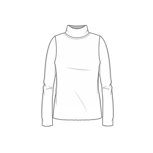 Rullekrave Merinould Bluse / Earth melange / ByBasics