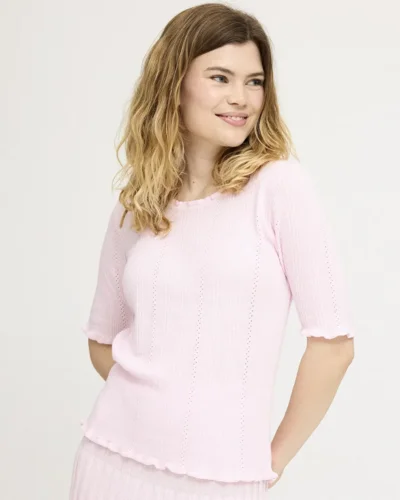 Diva Bluse / 100% Økologisk Gots bomuld / Rosa