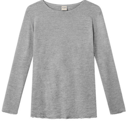 Merinould trøje / Dawn grey melange /  By Basic