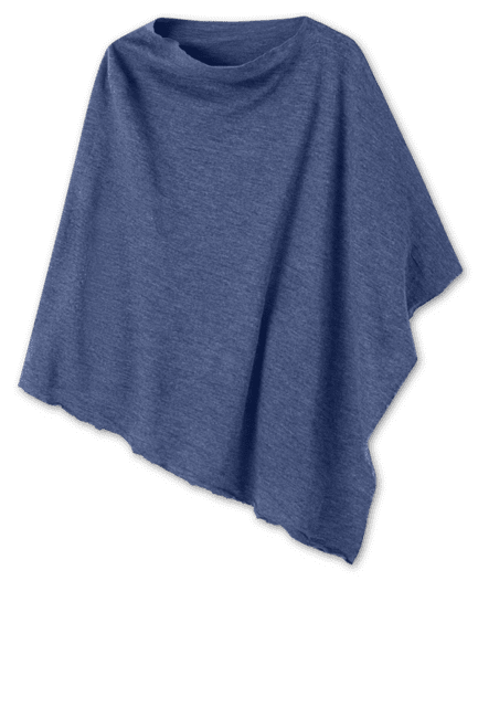 Merinould poncho/ One size/ By Basics/ Indigo Melange