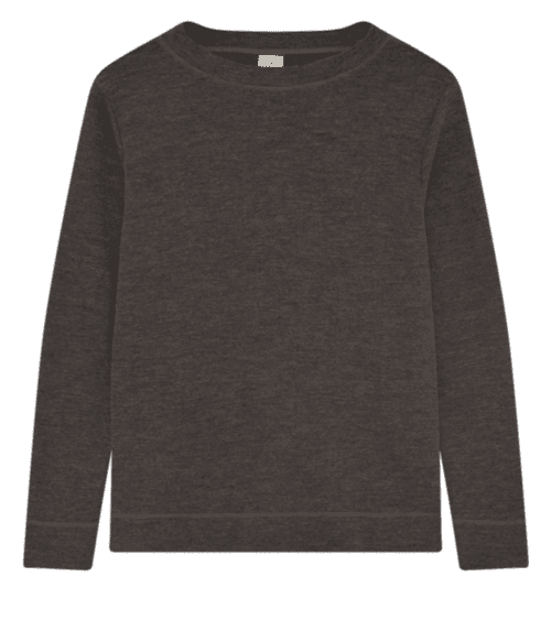 Lille Rullekrave Merinould Bluse / Earth melange / ByBasics