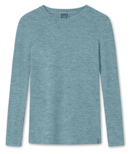 100% Merinould Basic Herre Bluse/ By Basics/ Arctic