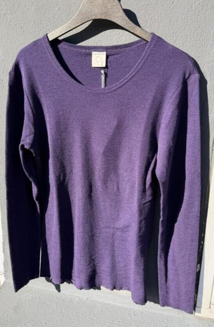 Merinould Trøje / Aubergine /  By Basic