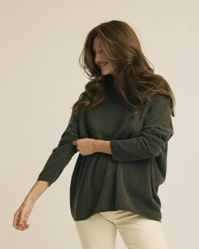 Stella olive - Gorridsen – onesize strik med uld og cashmere