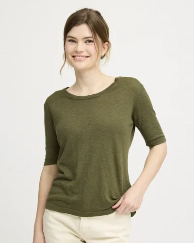 BE Shirt / Hør og økologisk bomuld  / Natur