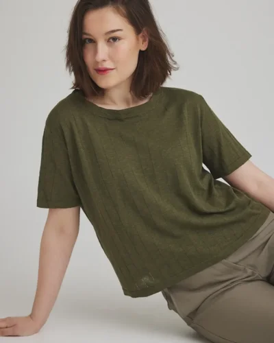 Fauna Shirt / Hør og økologisk bomuld  / Grøn