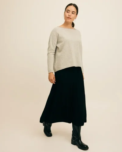 Leda strik i 100% Green Future Wool - Gorridsen Design – Reykjavik- lysegrå