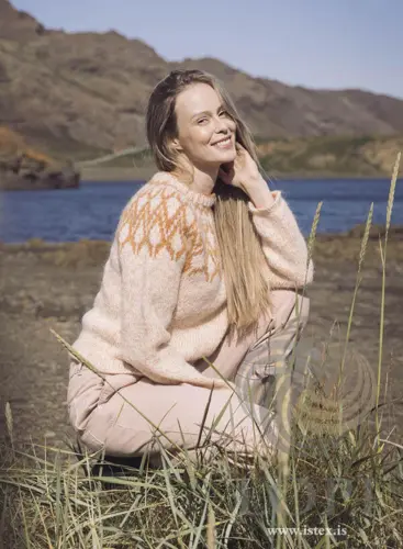 43-14 Mar Strikkeopskrift sweater i Plötulopi (pladegarn) og Einband PDF