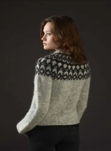 Gratis opskrift – Héla grá cardigan i Álafoss lopi (islandsk)