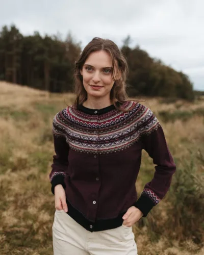 Alpine Short Cardigan Éribe – Tyrian