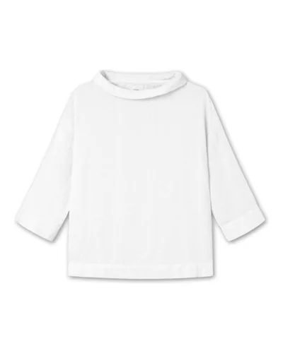 Hørbluse med krave White – By Basics