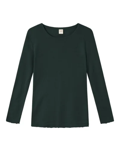 Merinould trøje Bottle Green – By Basics