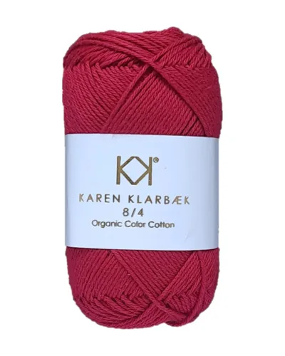 Økologisk bomuld 8/4 / Dahlia Red 0099