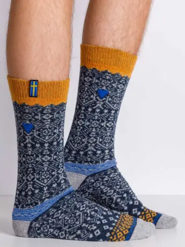 Ragsokker / Svensk Flag / 70% Uld
