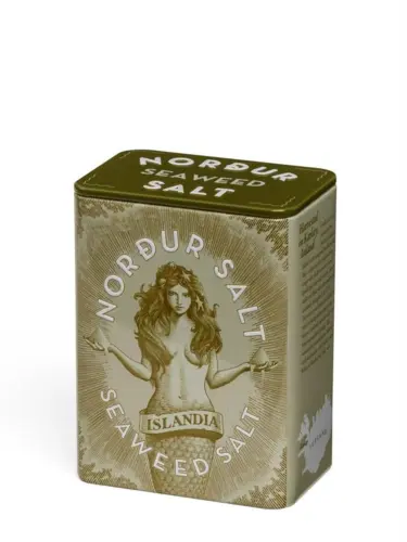 Nordur salt / Flage salt fra Island / Tang / Tin æske / 100 gr