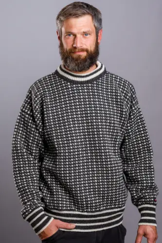 Færøsk sweater / Rund hals / Koksgrå / Norwool