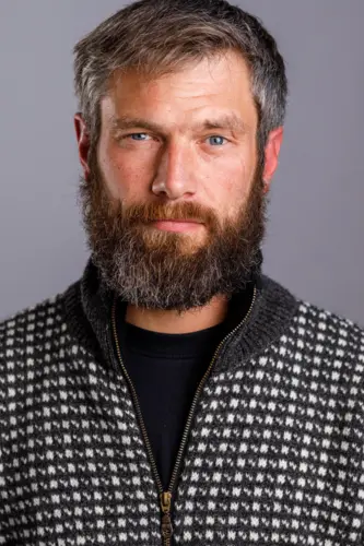 Uld cardigan / Lusemønster, lynlås / Koksgrå / Gjestal