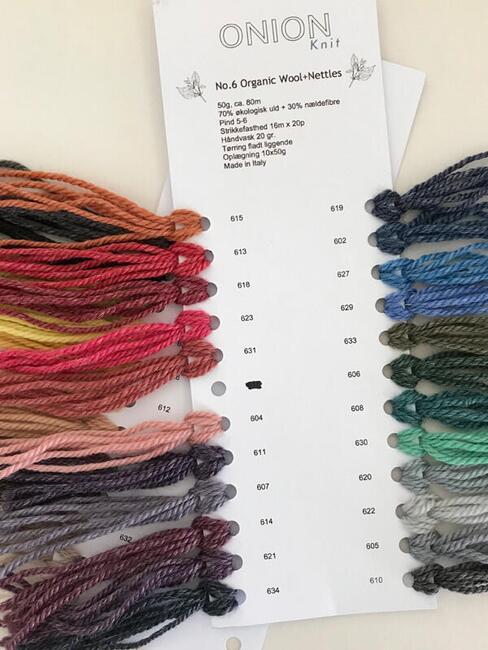 No.6 / Organic wool nettles /  Farvekort f600