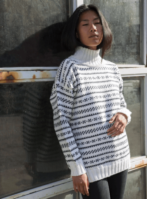 Midsummer sweater / Coal/ Fuza Wool