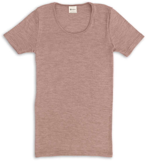 Dame T-shirt  Uld/silke / Dusty Rose