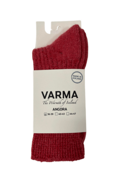 Angora &  lammeuld sokker / Lyserød / VARMA