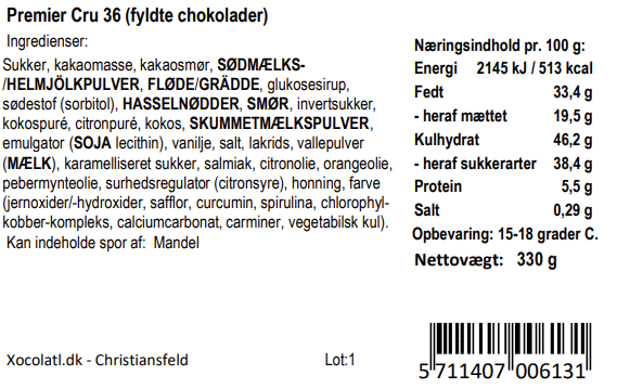 Premier cru 36 / Håndlavet dansk chokolade