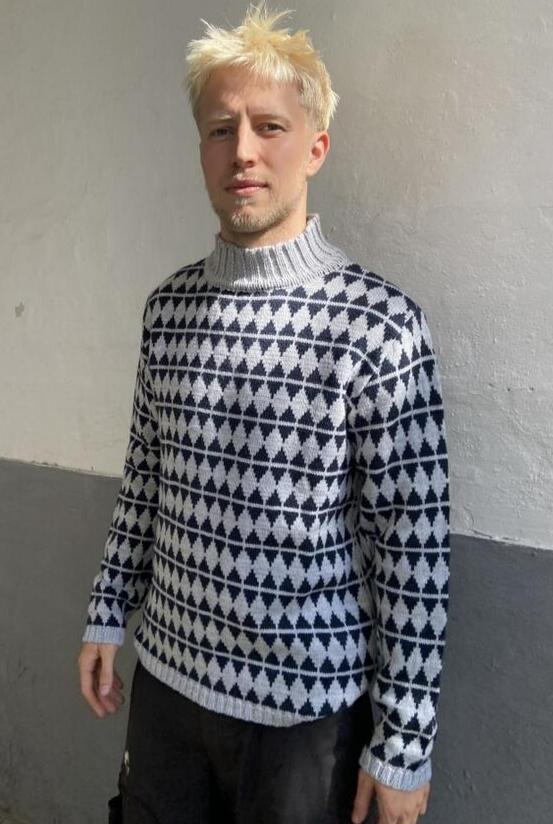 AMAGER sweater / Silver grey/ Fuza Wool