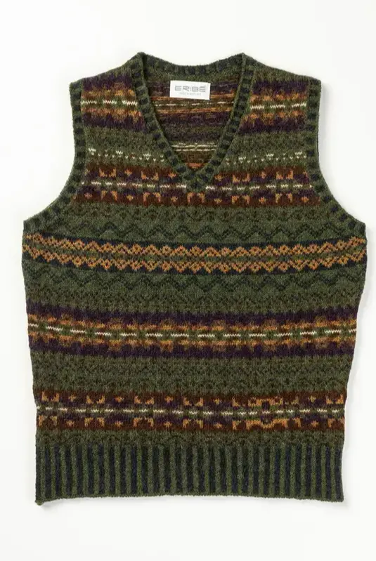 ERIBÉ Brodie Fairisle Vest / woodland /