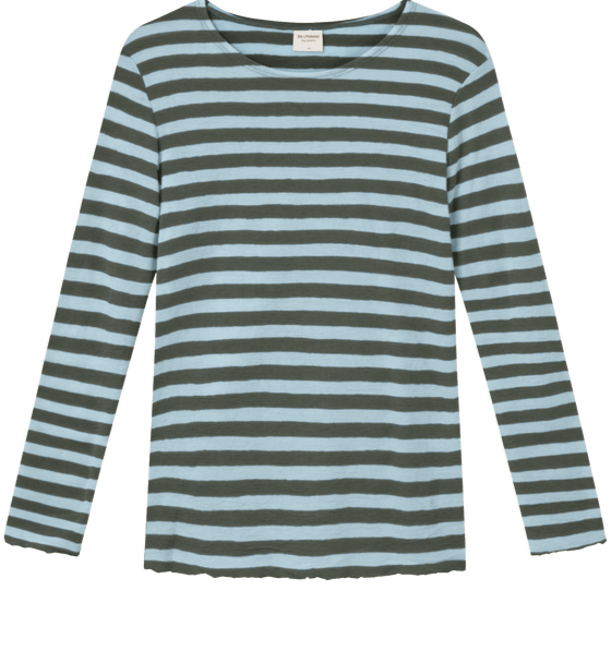 Merinould trøje / Sea /capers STRIPE /  By Basic