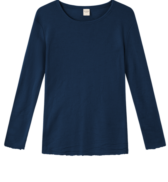 Merinould trøje / PETROL BLUE  /  By Basic