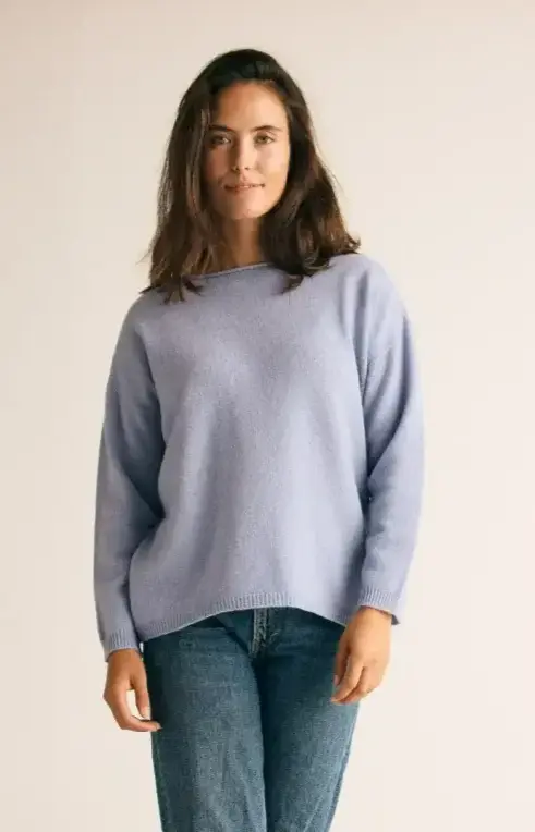 Leda strik i 100% Green Future Wool - Gorridsen Design – pastel blue