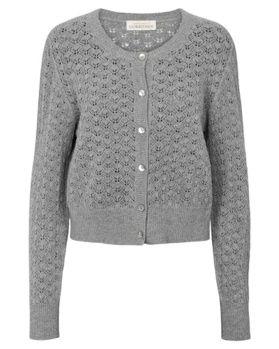 Eva Cardigan – 100% Supersoft Merino -Grey - Gorridsen