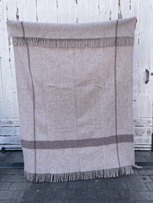 Ternet Uldplaid i naturfarver – 100% ny norsk uld