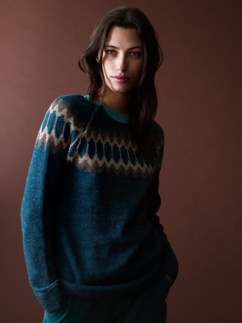 Serendipity Nordic Alpaca Sweater – Dark Reef