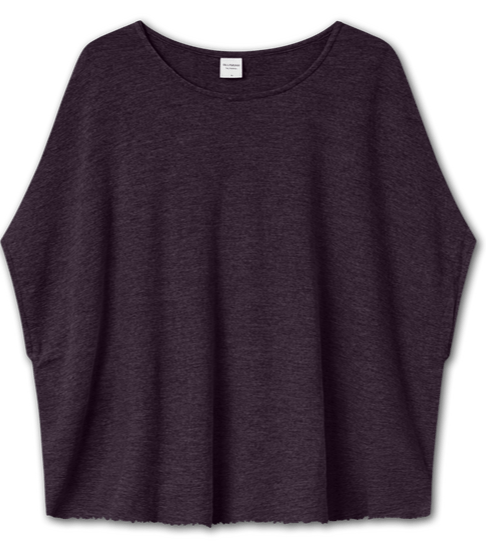 Top med extra vidde /  plum melange / By basic