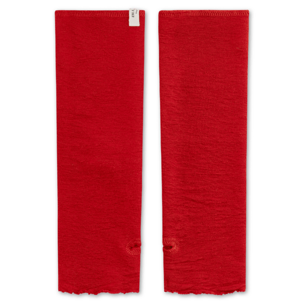 Pulsvarmer i 100% merinould fra by basics /  Chili Red