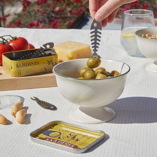 Sardines, sæt med 6 snackgafler i form af fiskeben