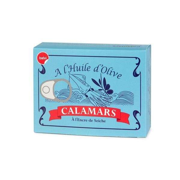 Calamars, sæt med 6 snackgafler i retro design inspireret af dåseblæksprutter