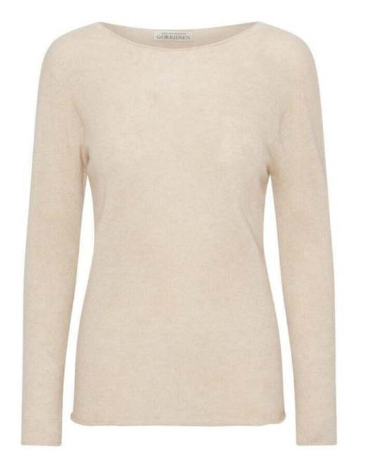 Luna Bluse / 100% Cashmere / Beige/ Gorridsen