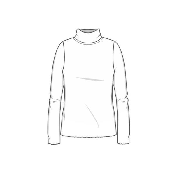 Rullekrave Merinould Bluse / Earth melange / ByBasics