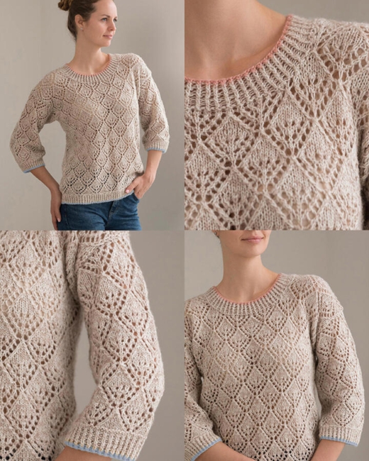 Le féminin Bluse /  Soft organic wool  / Opskrift 1732 PDF download