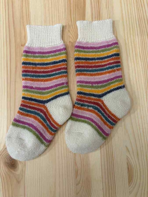 Sokker i økologisk uld (GOTS) 100% uld/ hvid