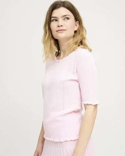 Diva Bluse / 100% Økologisk Gots bomuld / Rosa