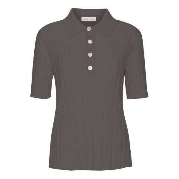 Victoria  Bluse / 100% Økologisk bomuld /Antracite / Gorridsen Design