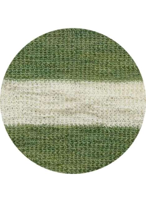Merinould Trøje / Stribet Raw white- grasshopper melange / By Basic